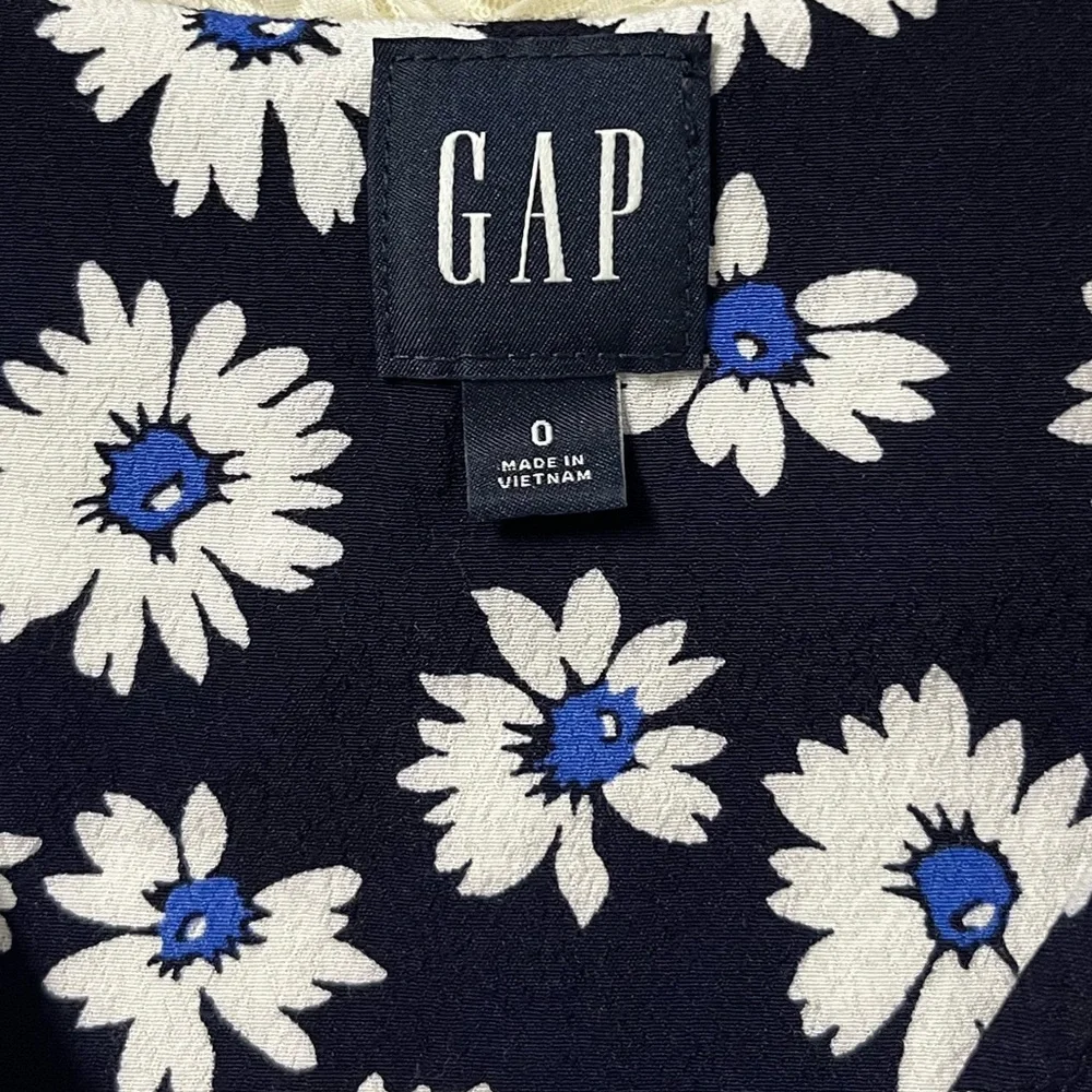 GAP Blue Daisies Slip Day Coquette Mini Girlhood Dress 0 Summer